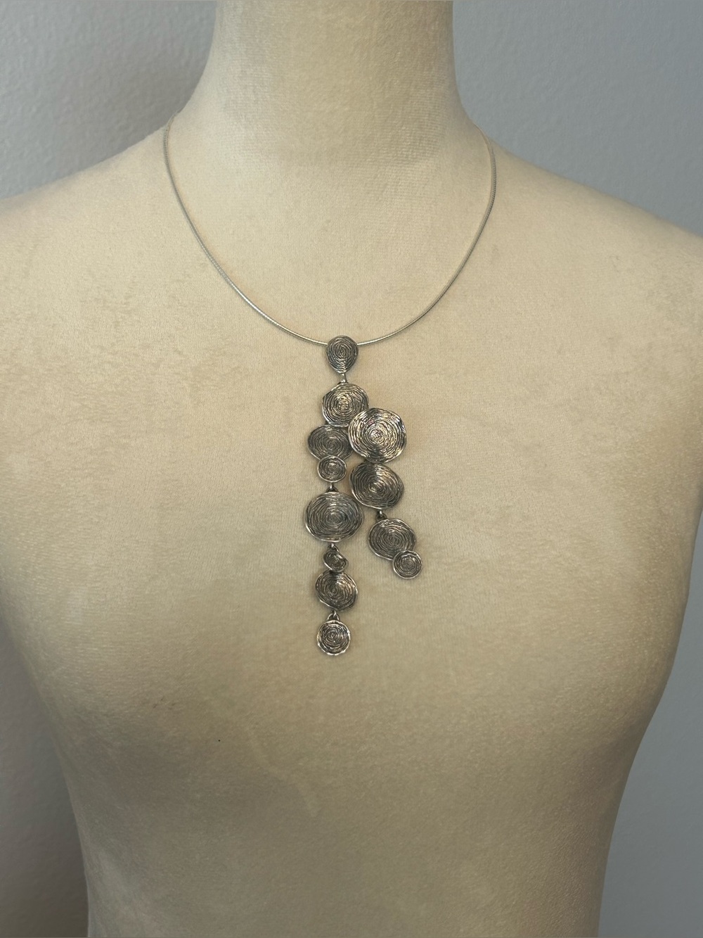 Hagit Gorali .925 Sterling Cascading Necklace